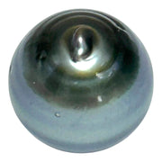 Round 15mm 24.8 Carat Tahitian Sea Natural Gray Blue Pearl Un-Drilled