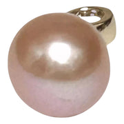 Pendant: Handmade 11mm Peach Rose Pink Pearl Jewelry