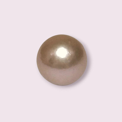 Classy 11 - 11.5mm Edison Peach Pink Round Cultured Pearl Pendant