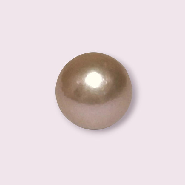 Classy 11 - 11.5mm Edison Peach Pink Round Cultured Pearl Pendant