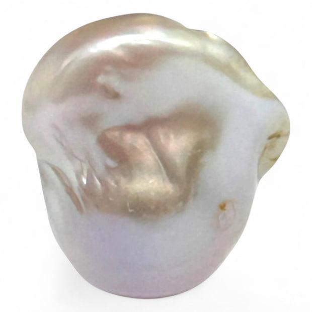Ornate 16.7 x 13.6 x 26mm KeshI Purple Rose Gold Rainbow Pearl