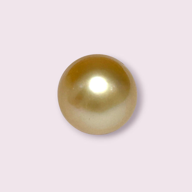 Oval Drop 14.3 x 17mm 23.3 Carats Rich Gold South Sea Pearl Loose