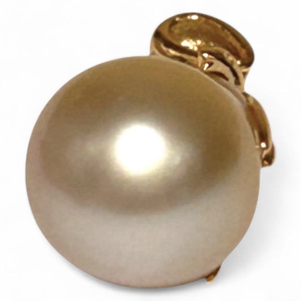 Baroque 11.3 x 14mm Rich Golden Philippines South Sea Pearl Pendant