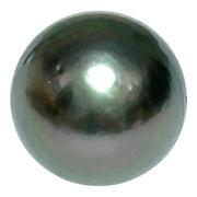 Round 15mm 24.8 Carat Tahitian Sea Natural Gray Blue Pearl Un-Drilled