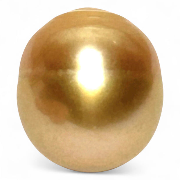 Giant 14 x 15.5mm 22.16 Carats Deep Golden South Sea Pearl Loose