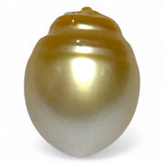 Oval 12.8 x 16.3mm 17.4 Carats Natural Gold South Sea Loose Pearl