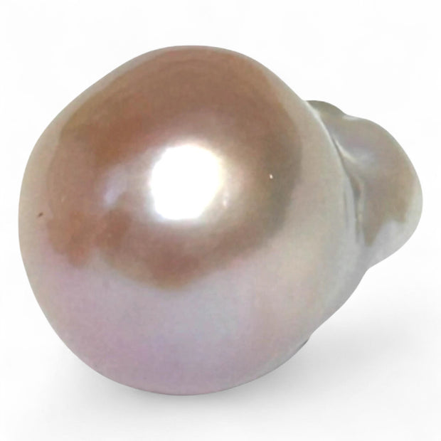 Ornate 16.7 x 13.6 x 26mm KeshI Purple Rose Gold Rainbow Pearl