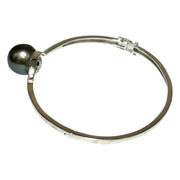 Stunning Round 12.3mm Tahitian Sea Natural Peacock Green Pearl Bangle