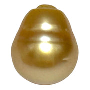 Giant 14.6 x 17.3mm 26.4 Carats Deep Golden Philippines Sea Pearl