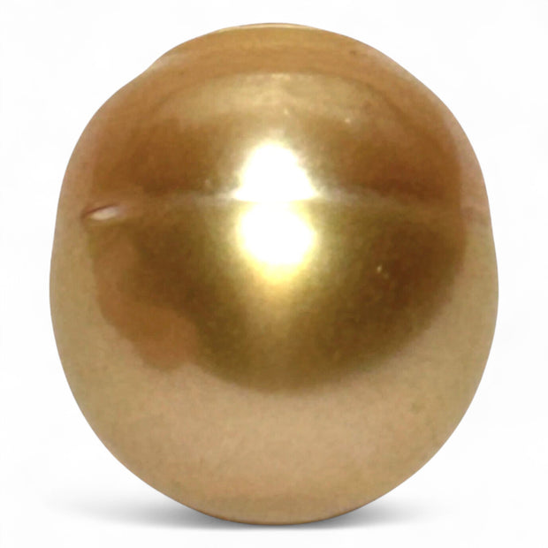 Giant 14 x 15.5mm 22.16 Carats Deep Golden South Sea Pearl Loose