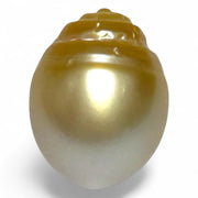 Oval 12.8 x 16.3mm 17.4 Carats Natural Gold South Sea Loose Pearl