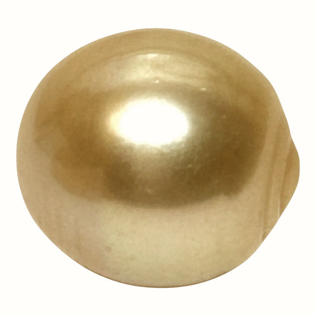 Giant 15.2 x 16.6mm 26.7 Carats Rich Golden South Sea Pearl Loose