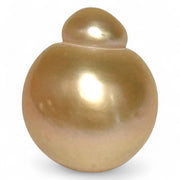 Huge 13.8 x 16.6mm 20 Carat Rich Golden Philippines South Sea Pearl