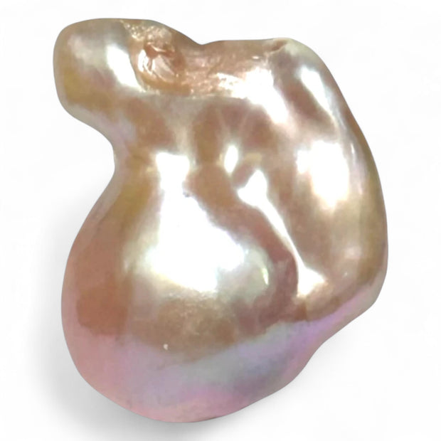 Radiant Giant 17.5 x 13.7 x 23mm Keshi Baroque Pearl – Purple Peach