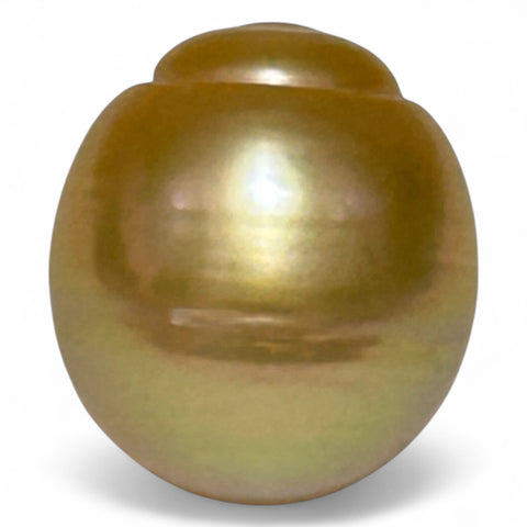 Large 14.2 x 15.6mm 21.7 Carats Deep Gold Philippines South Sea Pearl
