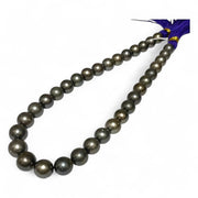 Round 11–13mm34 pcs Tahitian Peacock Gray Green Pearl 16" Strand