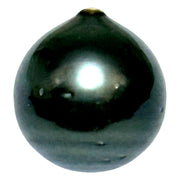 Huge 13.3 x 14.2mm, 17.2 Cts Tahitian Sea Peacock Black Oval Loose Pearl