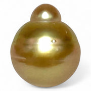 Grand 14.5 x 17mm, 23.3 Carats Deep Golden Philippines Sea Pearl Loose