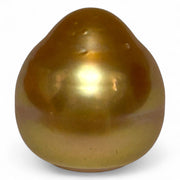Large 14.9 x 16.1mm 24.4 Carat Deep Golden South Sea Pearl Loose