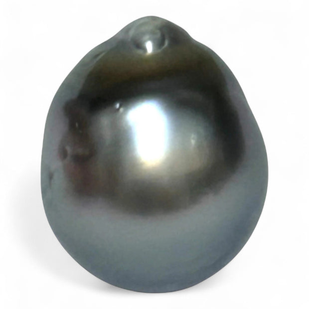 Barque 13.9 Carat 13.4 x 16.4mm Tahitian Sea Middle Gray Pearl Loose