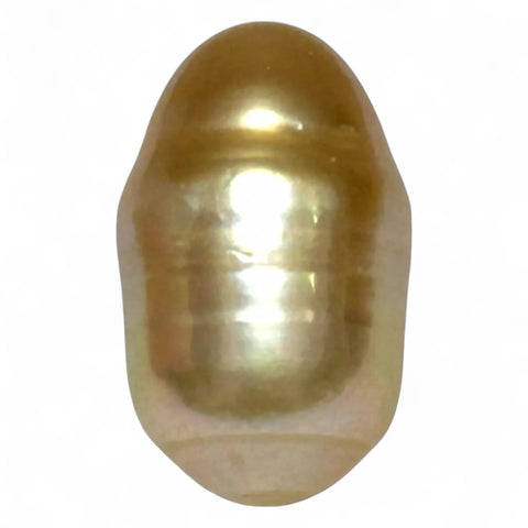 Baroque 12 x 19.3mm 20.3 Carats Natural Deep Gold South Sea Pearl