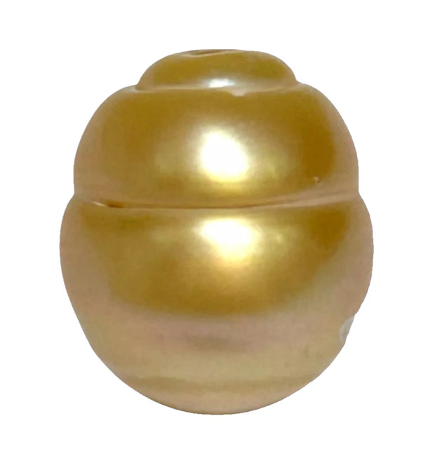 Giant 13.8 x 16.1mm 22.2 Carats Rich Gold Baroque South Sea Pearl