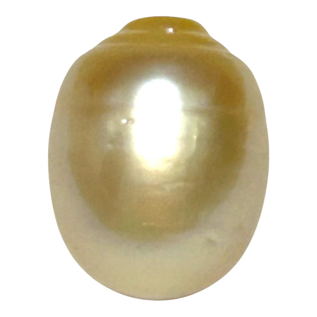 Oval Baroque 12.8 x 16.3mm Natural Gold Philippines South Sea Pearl