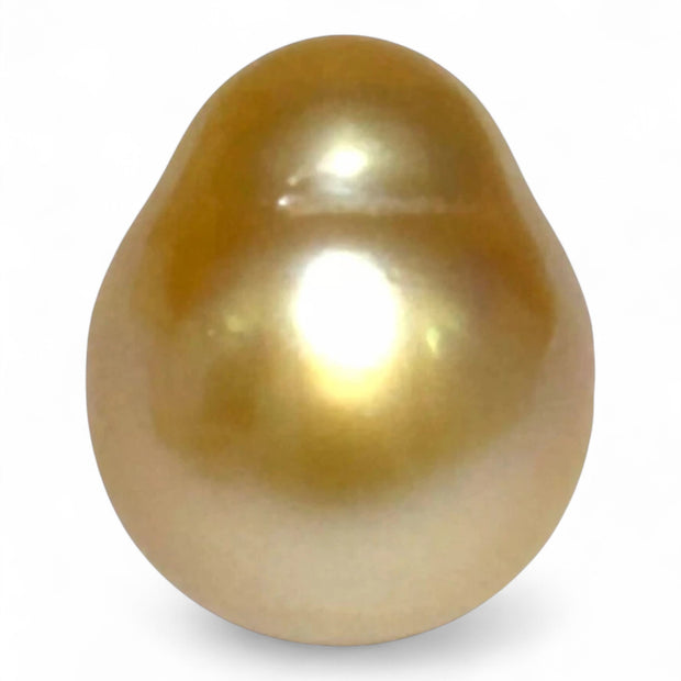 Gorgeous 14.3 x 17mm 23.3 Carats South Sea Pearl – Rich Gold Oval