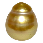 Lustrous Oval 12.8 x 15.2mm Deep Gold Philippines South Sea Pearl
