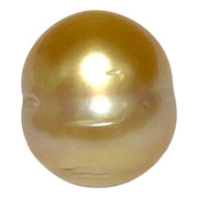 Radiant Oval 12.7 x 15.1mm 18.8 Carats Deep Gold South Sea Pearl