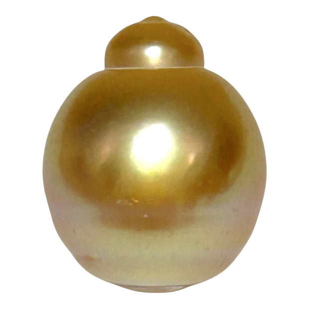 Giant 14.5 × 17.6mm 24.2ct Natural Deep Gold South Sea Pearl Loose