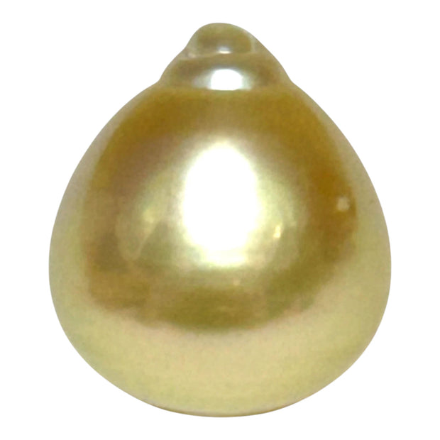 Teardrop 12.2 x 13.8mm 14.6 Carat Gold Philippines South Sea Pearl