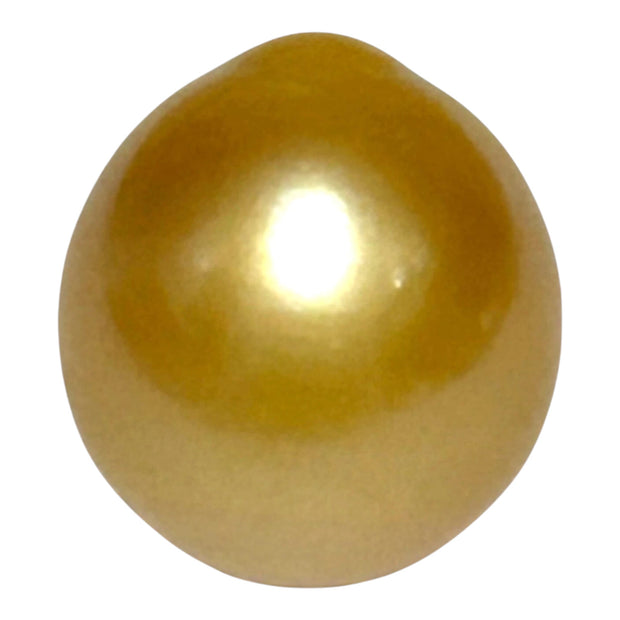 Unique 13.6 x 15mm 19.8 Carats Philippines South Sea Gold Oval Pearl