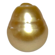 Giant 14.6 x 17.3mm 26.4 Carats Deep Golden Philippines Sea Pearl