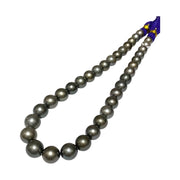 Huge Round 11-13mm 35 pcs Tahitian Peacock Gray Green Pearl 16" Strand