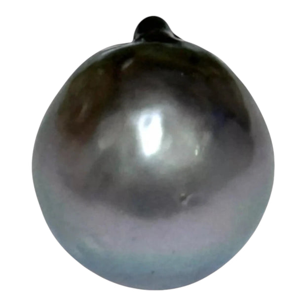 Elegant 13 x 15mm 17.2 Carats Tahitian Pearl – Peacock Mid-Grey Hue