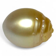 Oval 12.8 x 16.3mm 17.4 Carats Natural Gold South Sea Loose Pearl