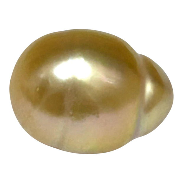 Baroque Giant 13.9 x 18.2mm 23.8 Carats Rich Gold South Sea Pearl