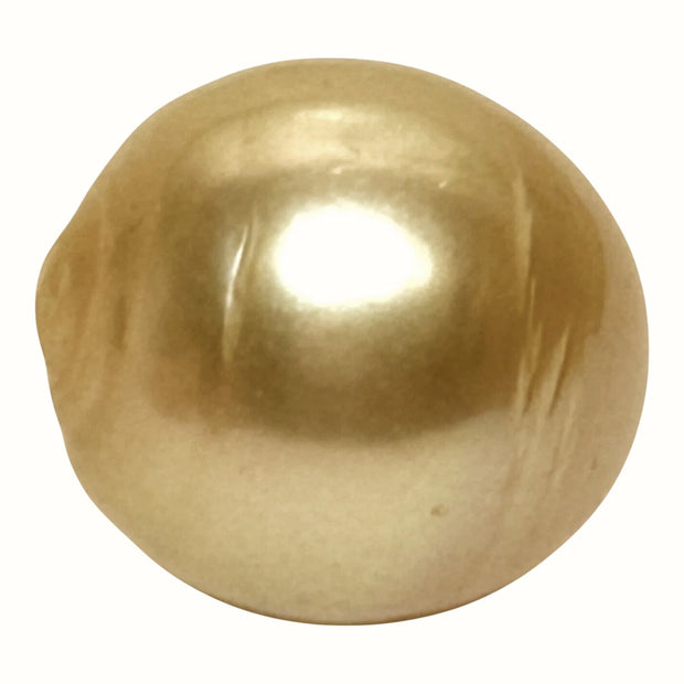 Giant 15.2 x 16.6mm 26.7 Carats Rich Golden South Sea Pearl Loose