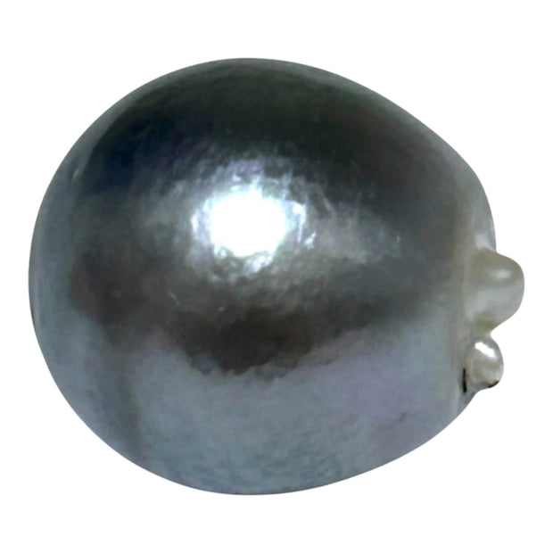 Giant 14.3 x 16mm 22.7 Carats Tahitian Peacock Middle Gray Loose Pearl