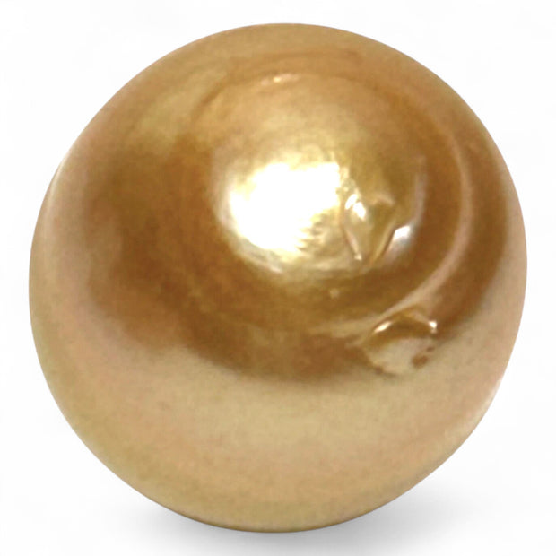 Giant 14 x 15.5mm 22.16 Carats Deep Golden South Sea Pearl Loose