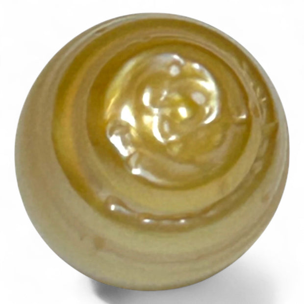 Oval 12.8 x 16.3mm 17.4 Carats Natural Gold South Sea Loose Pearl