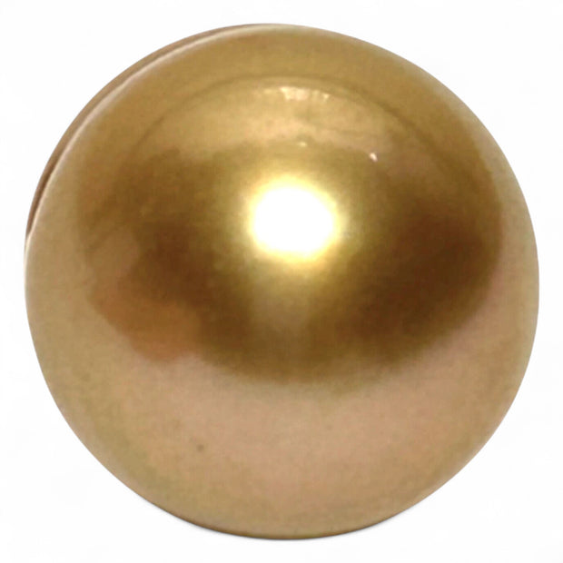 Giant 14 x 15.5mm 22.16 Carats Deep Golden South Sea Pearl Loose