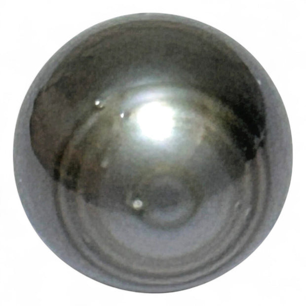 Oval 13.2 x 14.5mm Tahitian Sea Middle Gray Green Pearl Pendant
