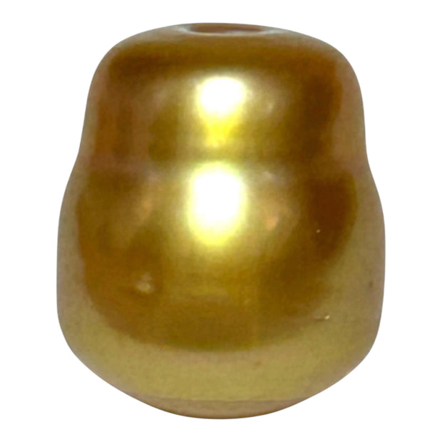 Baroque 12.8 x 15.5mm 20.8 Carats Deep Gold South Sea Loose Pearl