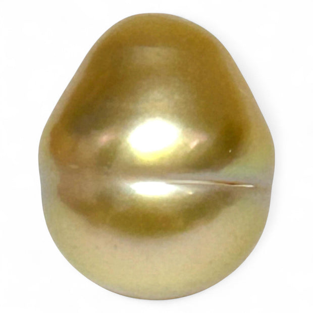 Giant 14.5 x 17.5mm 26.4ct Rich Golden Philippine South Sea Pearl