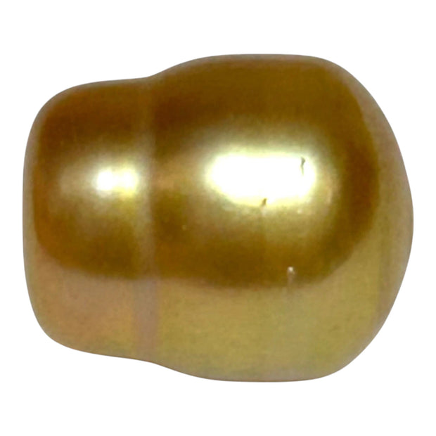 Baroque 12.8 x 15.5mm 20.8 Carats Deep Gold South Sea Loose Pearl