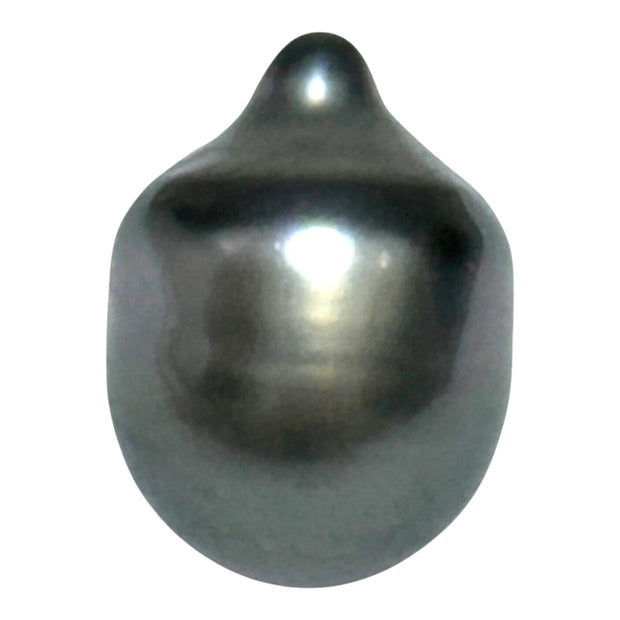 Teardrop 12.8x 17mm 17.6 Carat Tahitian Sea Black Gray Green Pearl