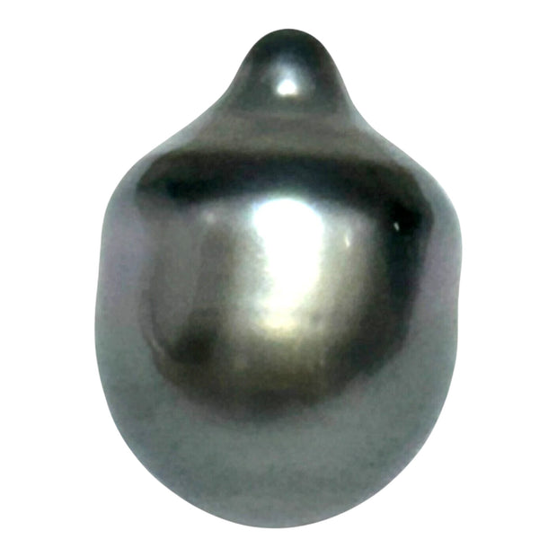Teardrop 12.8x 17mm 17.6 Carat Tahitian Sea Black Gray Green Pearl