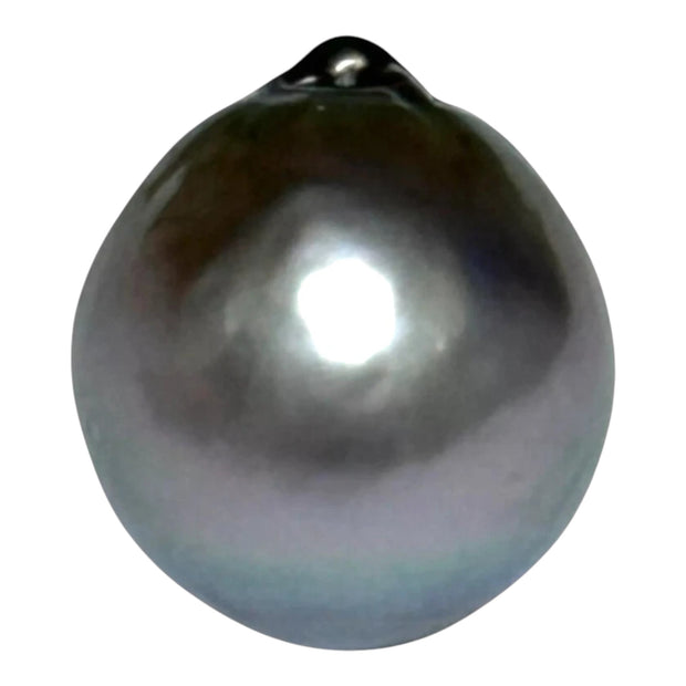 Elegant 13 x 15mm 17.2 Carats Tahitian Pearl – Peacock Mid-Grey Hue